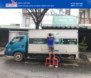 Thi Công Dán Decal Xe Tải Máy Lọc Nước